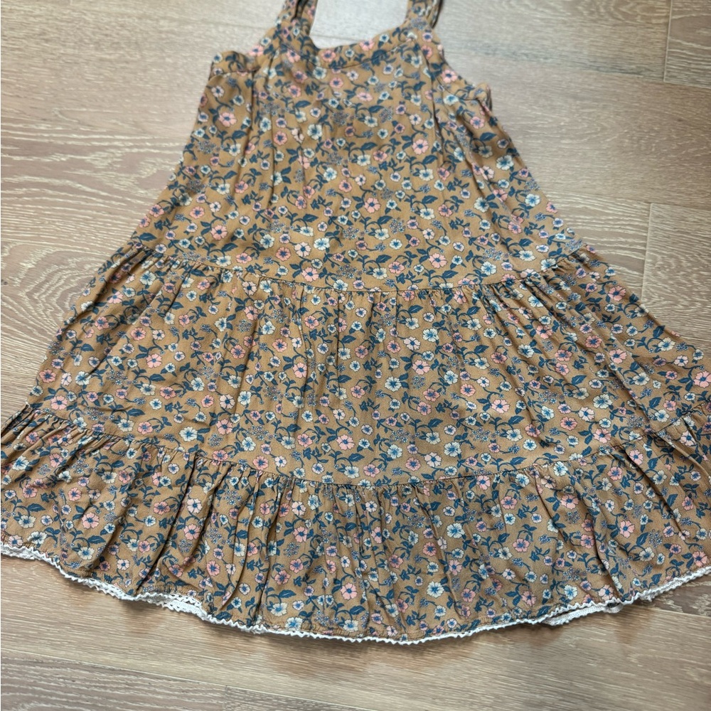 Spell Kids Floral Dress in Brown and Pink Size 7/8